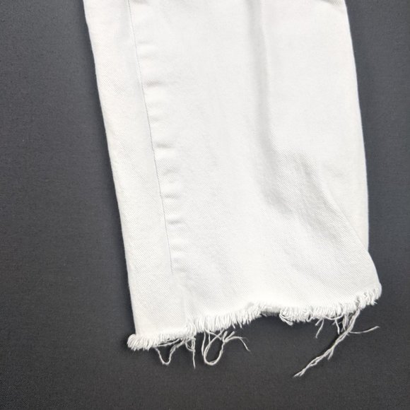 Good American Jeans Women 6 Good Curve White Denim High Rise Straight Ankle - Picture 9 of 16